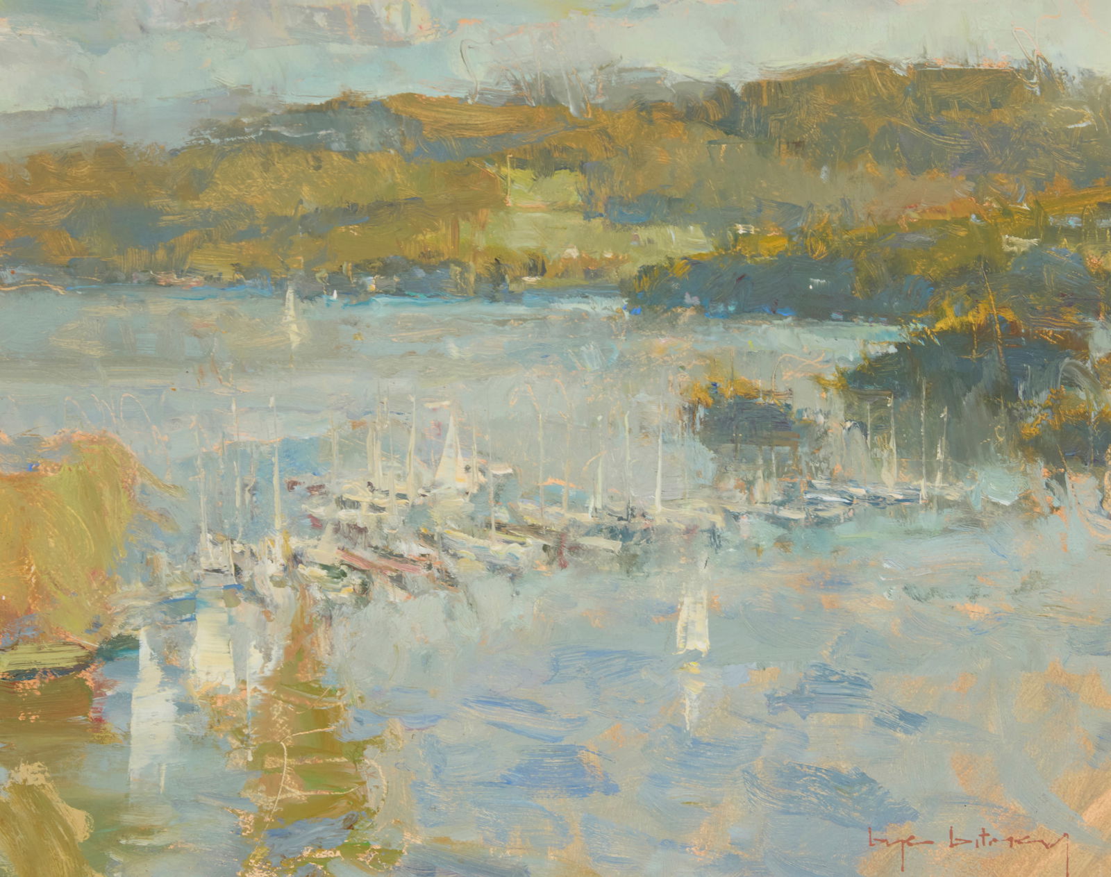 BYE BITNEY (B. 1960), BOATS AT