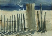 BYRON KOHN WATERCOLOR ON PAPER