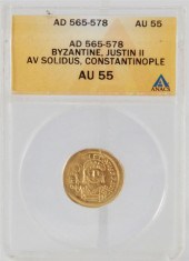 Byzantine Justin II gold Solid