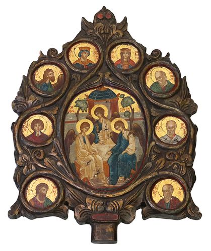 BYZANTINE-STYLE ICON HOLY TRINITY