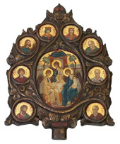 BYZANTINE-STYLE ICON HOLY TRIN