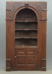 C. 1740-50 pine corner cupboar