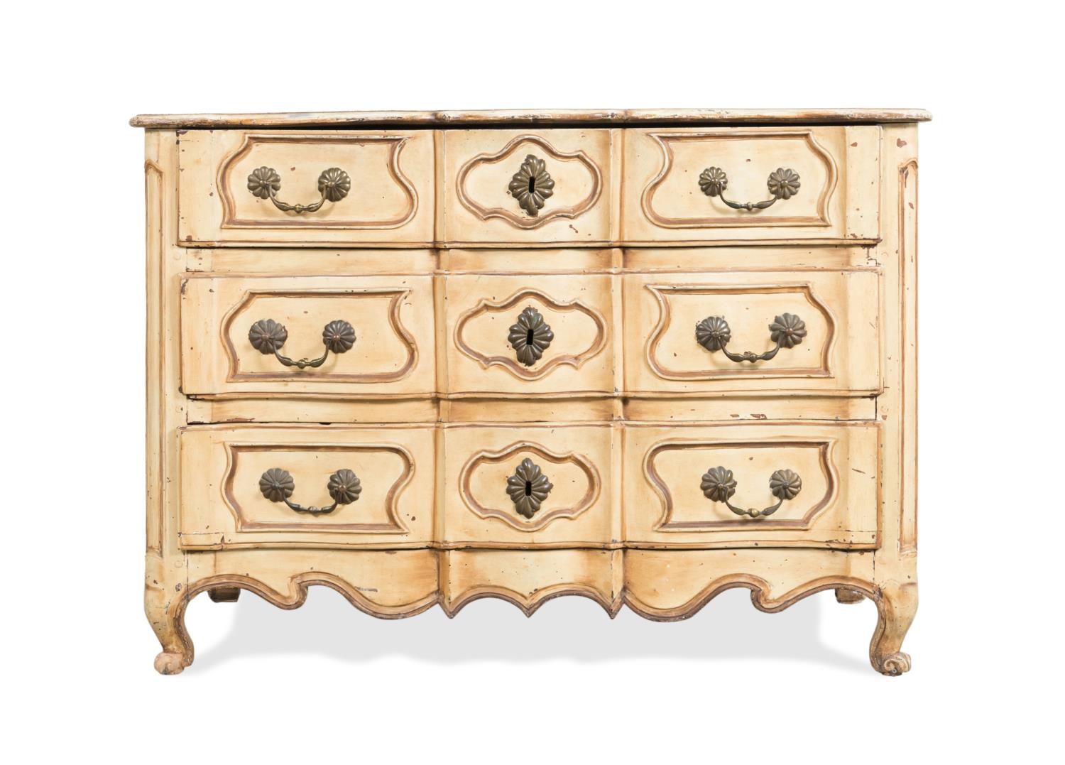 C. 1740 FRENCH LOUIS XV PAINTED