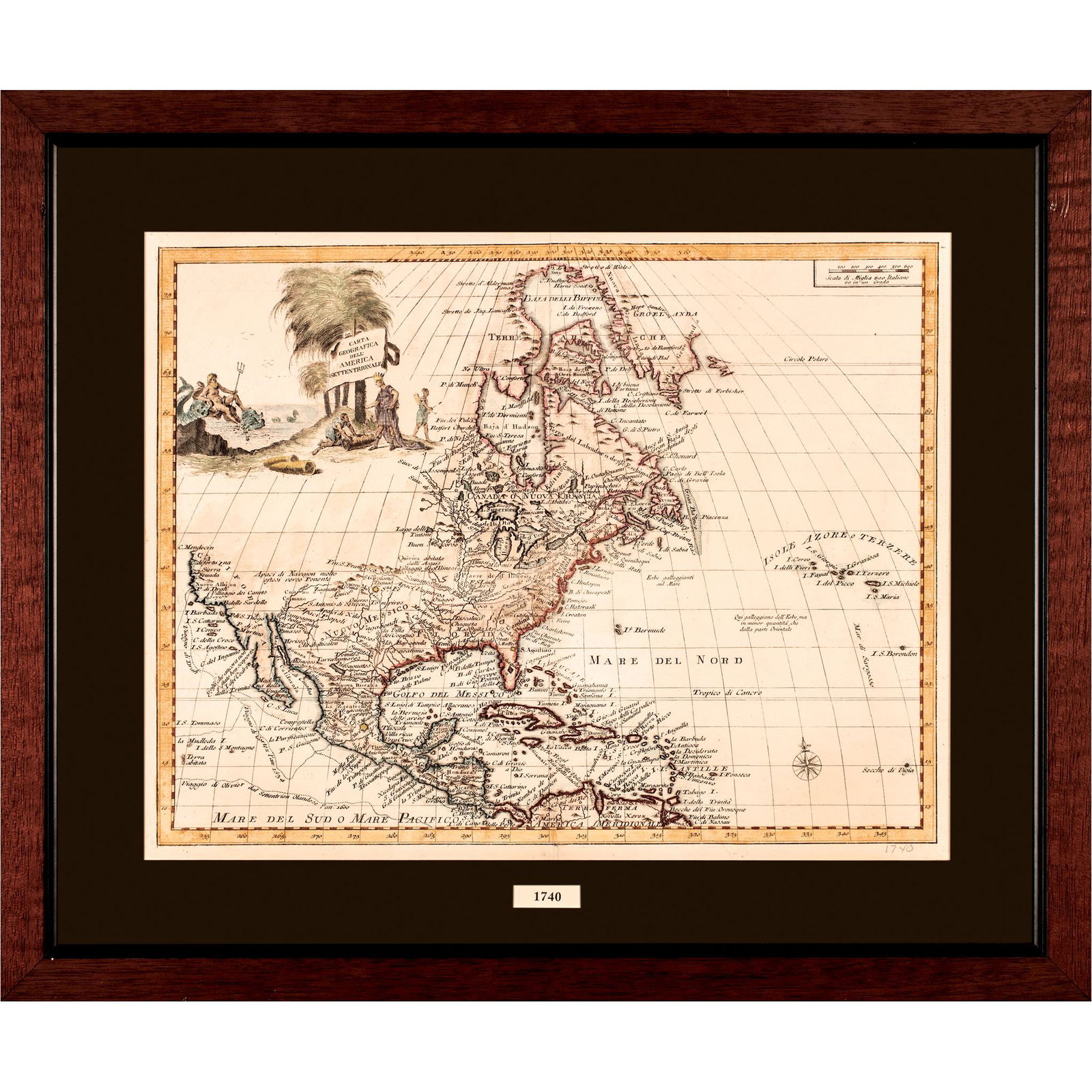 C 1740 HANDCOLORED ENGRAVED