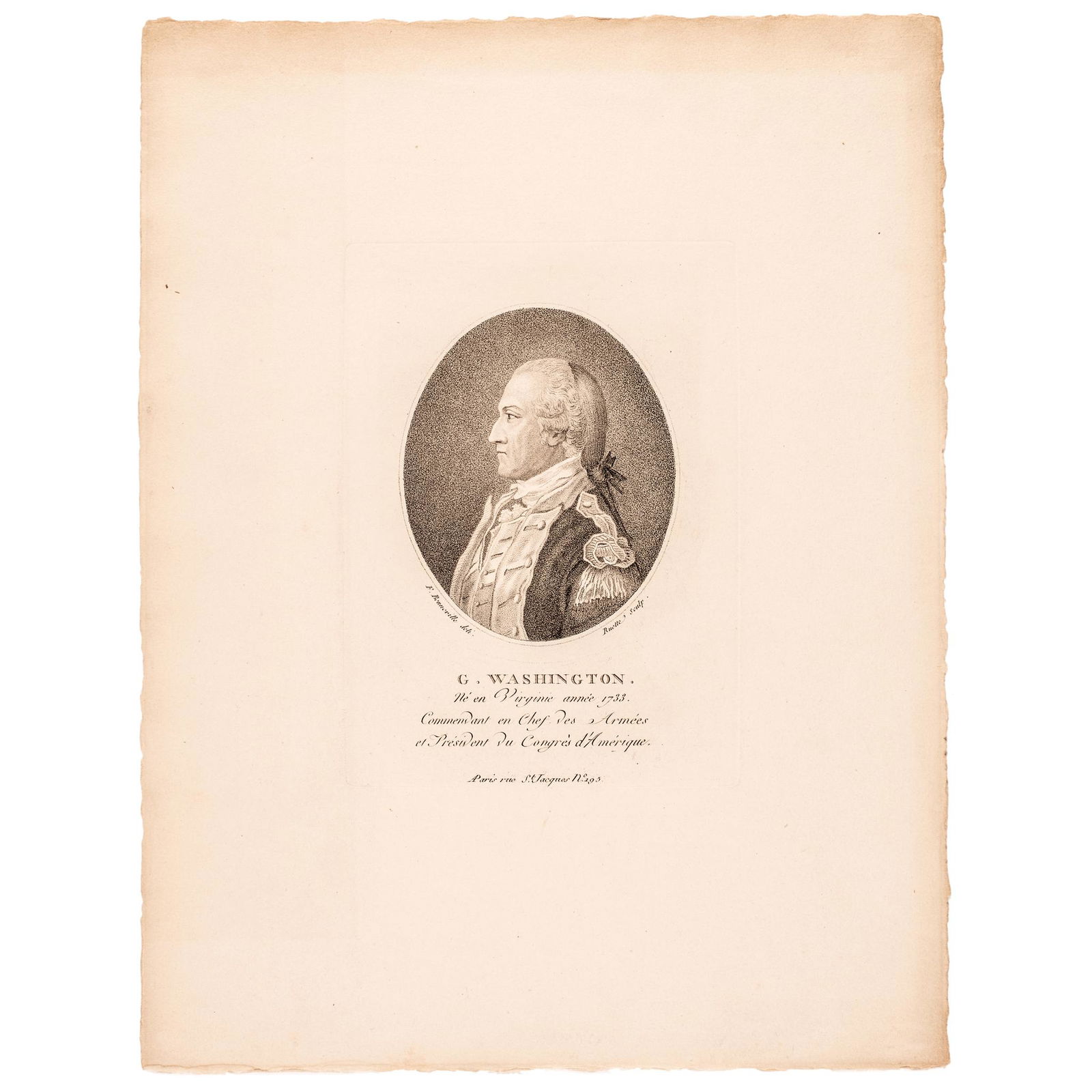 C. 1796 ENGRAVED PROOF PRINT OF