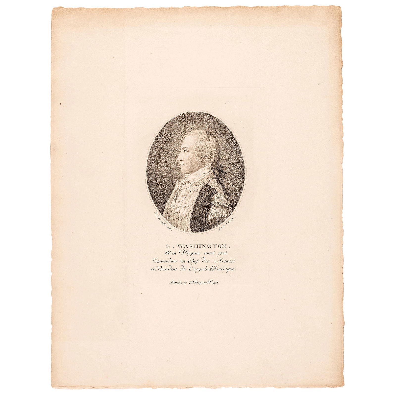 C. 1796 ENGRAVED PROOF PRINT OF