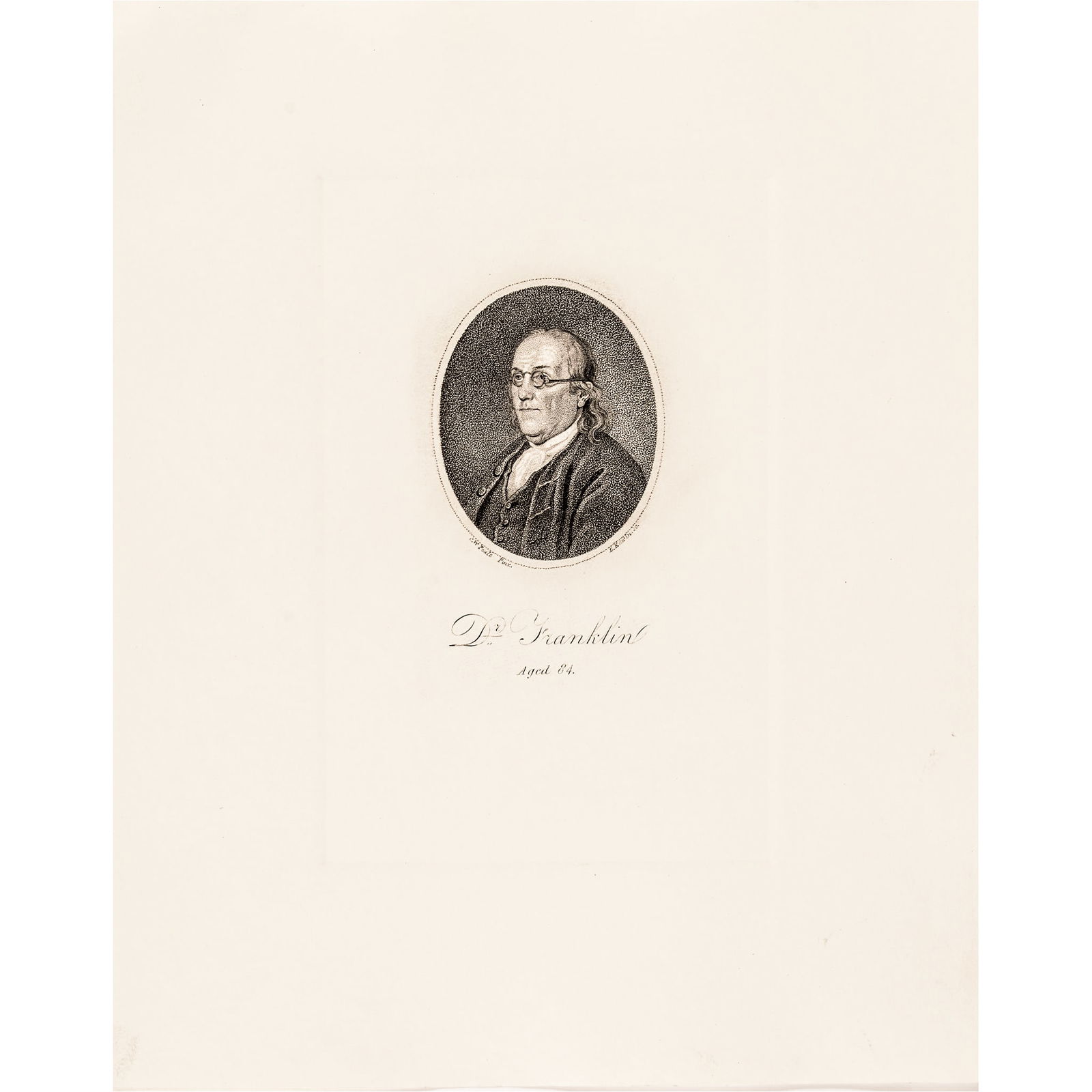 C 1800 BENJAMIN FRANKLIN AT AGE 84,