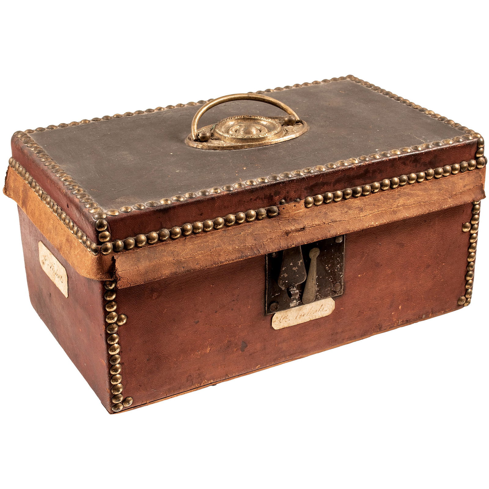 C. 1825 DECORATED LEATHER