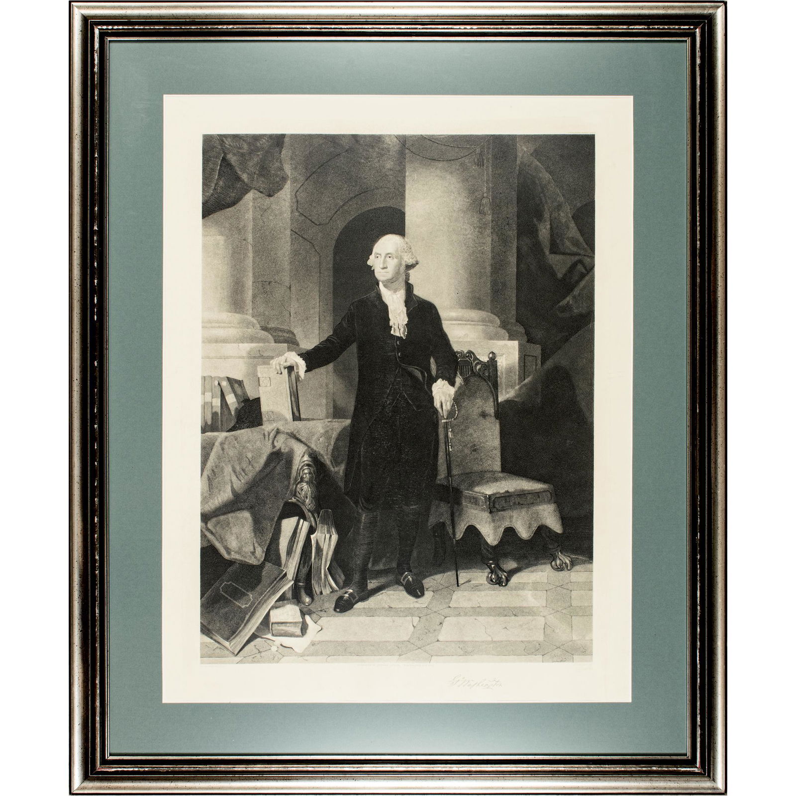 C. 1850 ENGRAVING OF GEORGE