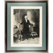 C. 1850 ENGRAVING OF GEORGE WA