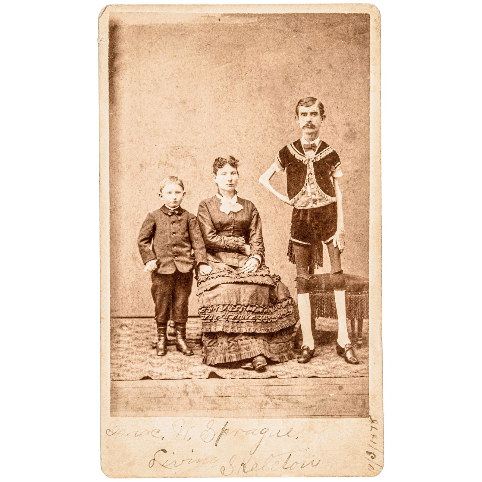 C 1878 CARTE DE VISITE WITH P.T.