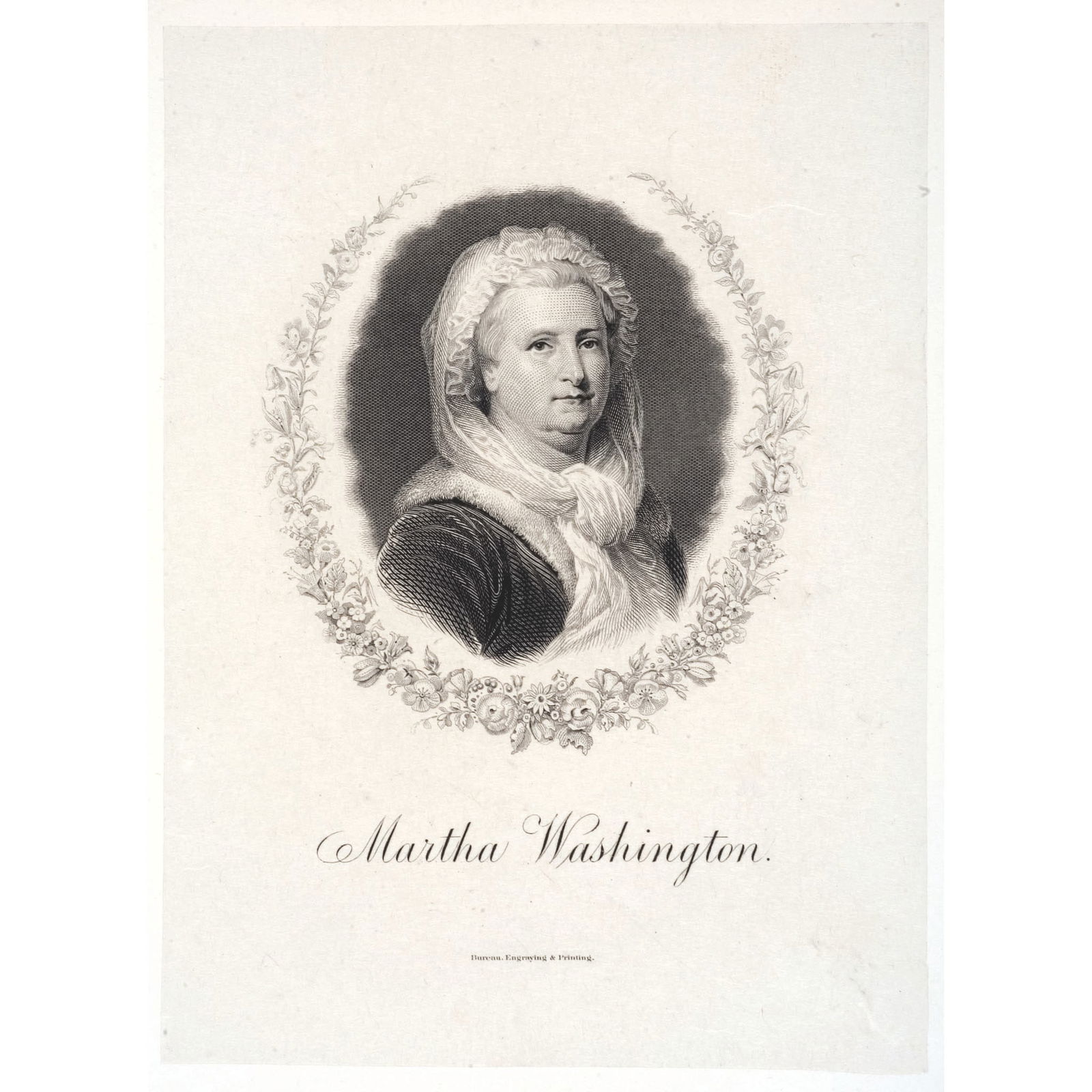 C. 1880 MARTHA WASHINGTON, PRINT BY