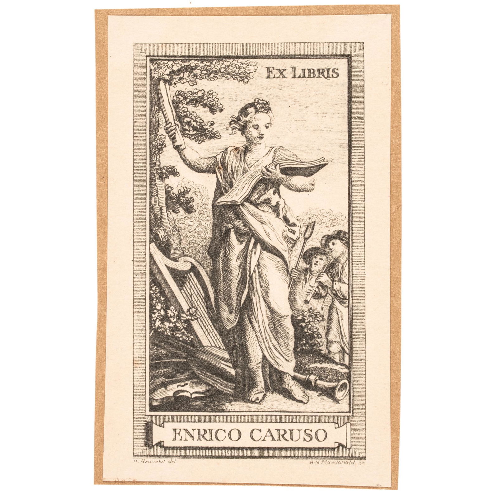 C. 1890 ENRICO CARUSO EX LIBRIS