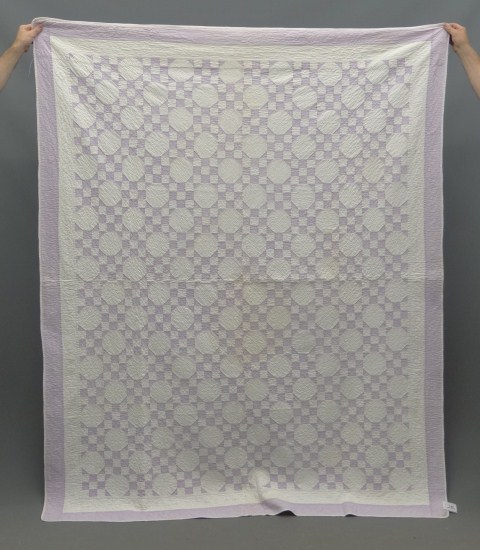 C. 1900 snowball quilt. 62 1/2''