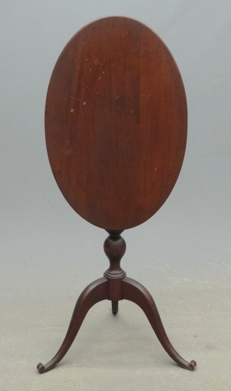 C. 1900's tilt top candlestand. Top