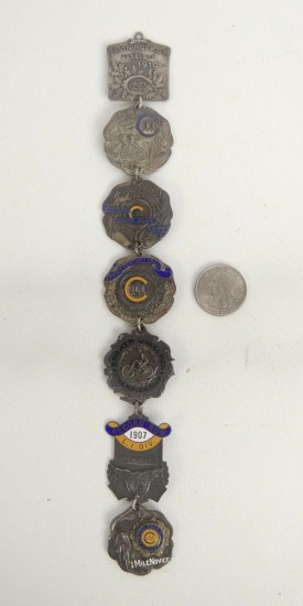 C. 1906 - 1910 (7) connected silver