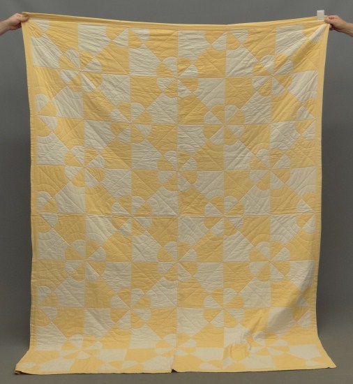 C. 1910 orange peel quilt. 69'' x