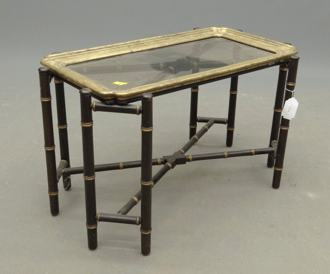 C. 1920's bronze tray on painted