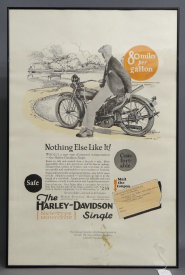 c. 1925 Harley Davidson poster.