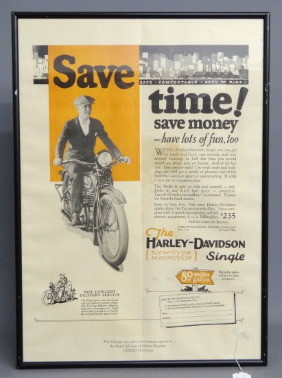 c. 1925 Harley Davidson poster.