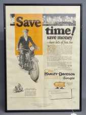 c. 1925 Harley Davidson poster