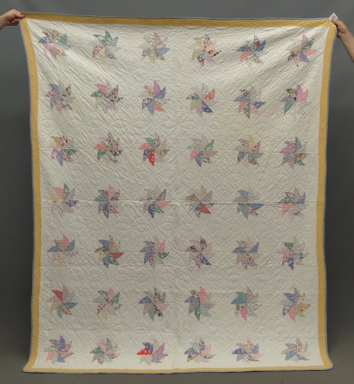 C. 1930's pinwheel quilt. 70'' x 86