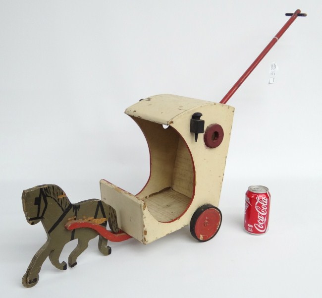 C. 1940' s folk art horse toy. 40''