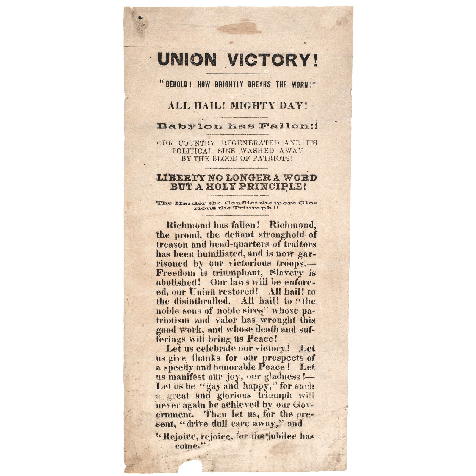 C APRIL 3RD, 1865, UNIQUE