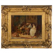 C. BENETTI. PARLOR GAMES, OIL