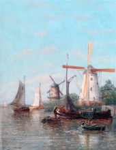 C. Condy oil on canvas Windmil
