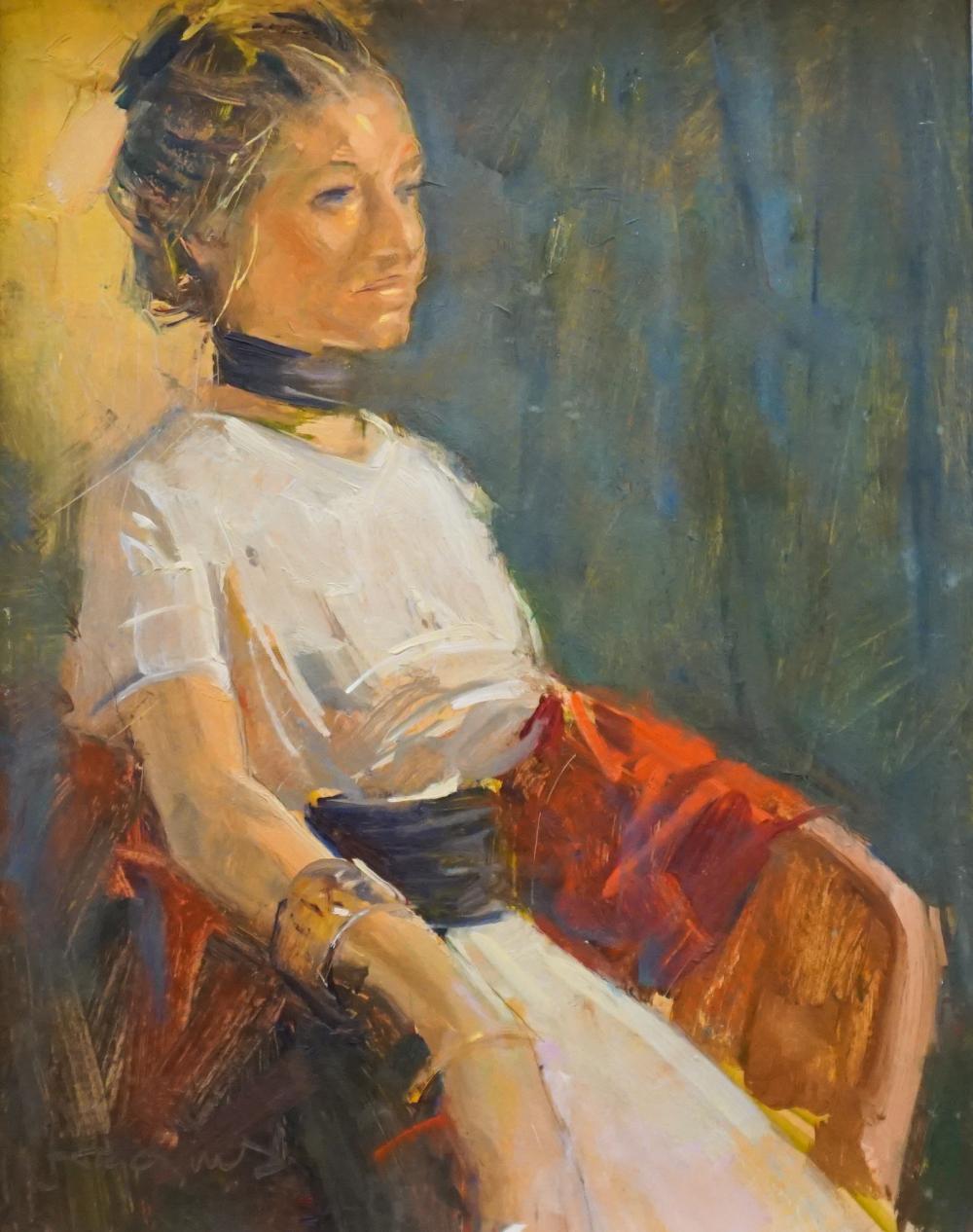 C. HIGGINS, PORTRAIT OF SEATED