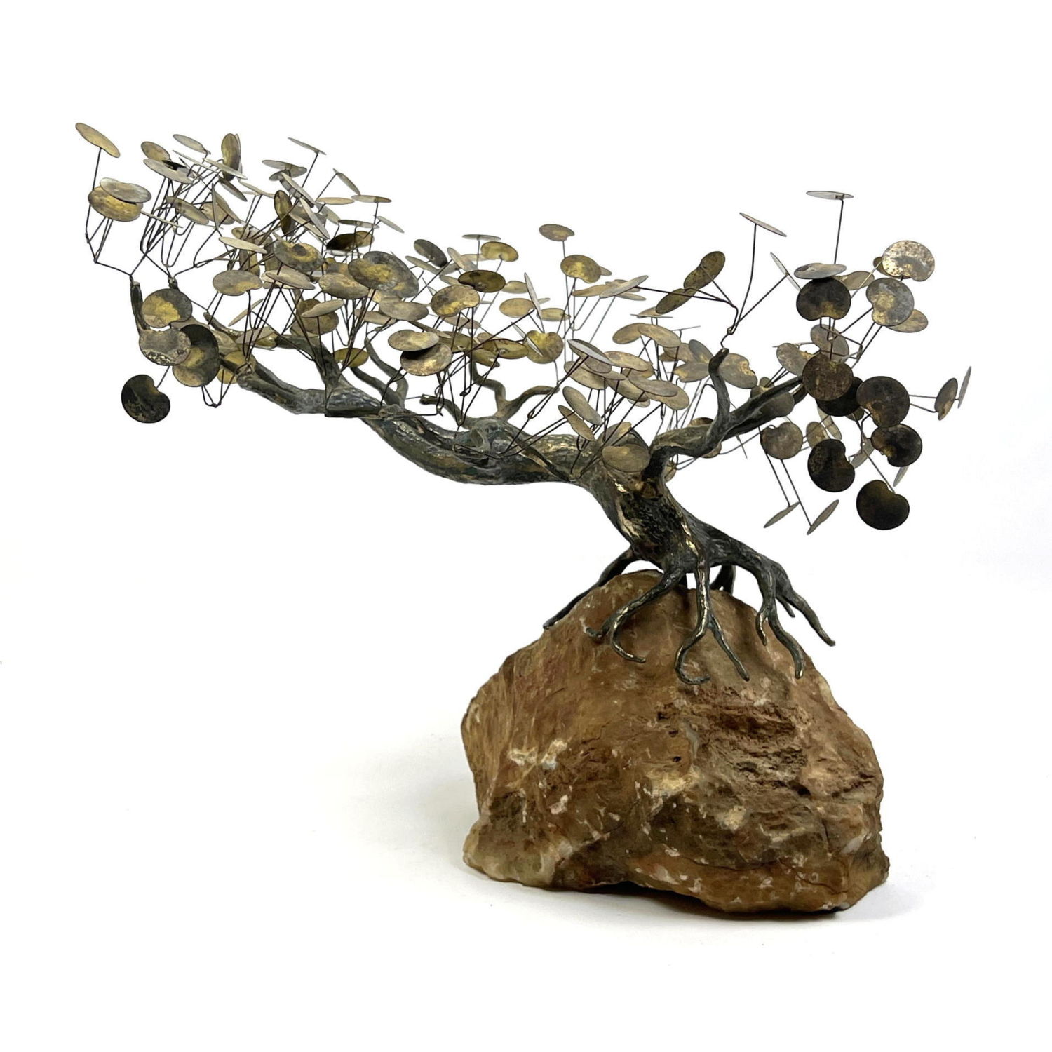 C Jere attributed Metal Bonsai Tree