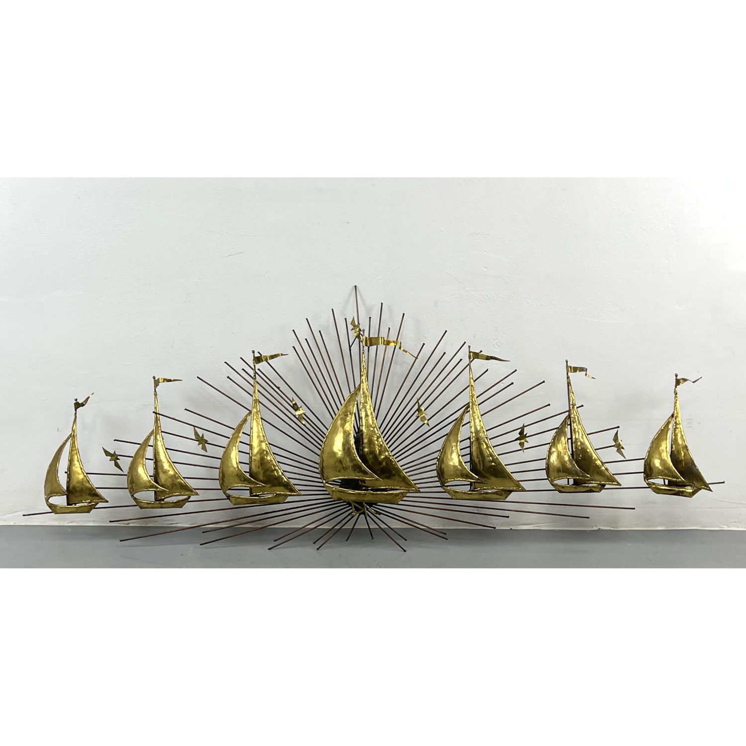 C Jere Style Brutalist Brass