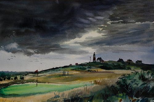 C. ROBERT PERRIN WATERCOLOR ON