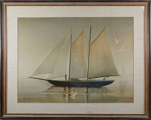 C. ROBERT PERRIN WATERCOLOR ON