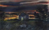C. ROBERT PERRIN WATERCOLOR ON