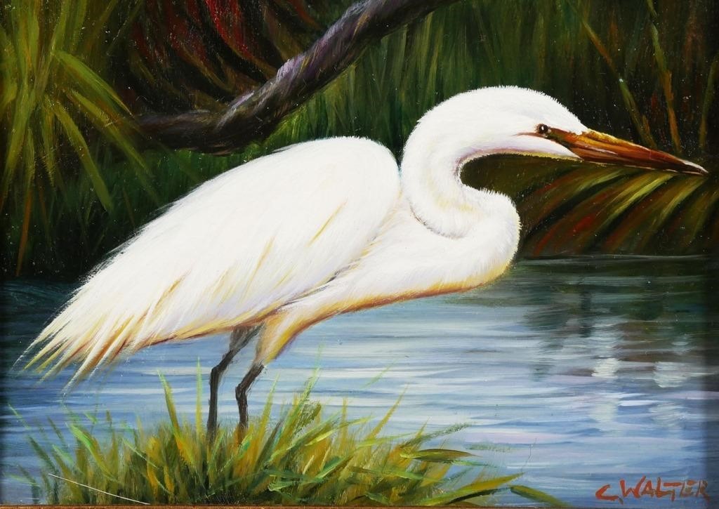 C. WALTER, O/B, WHITE WATER BIRDOil