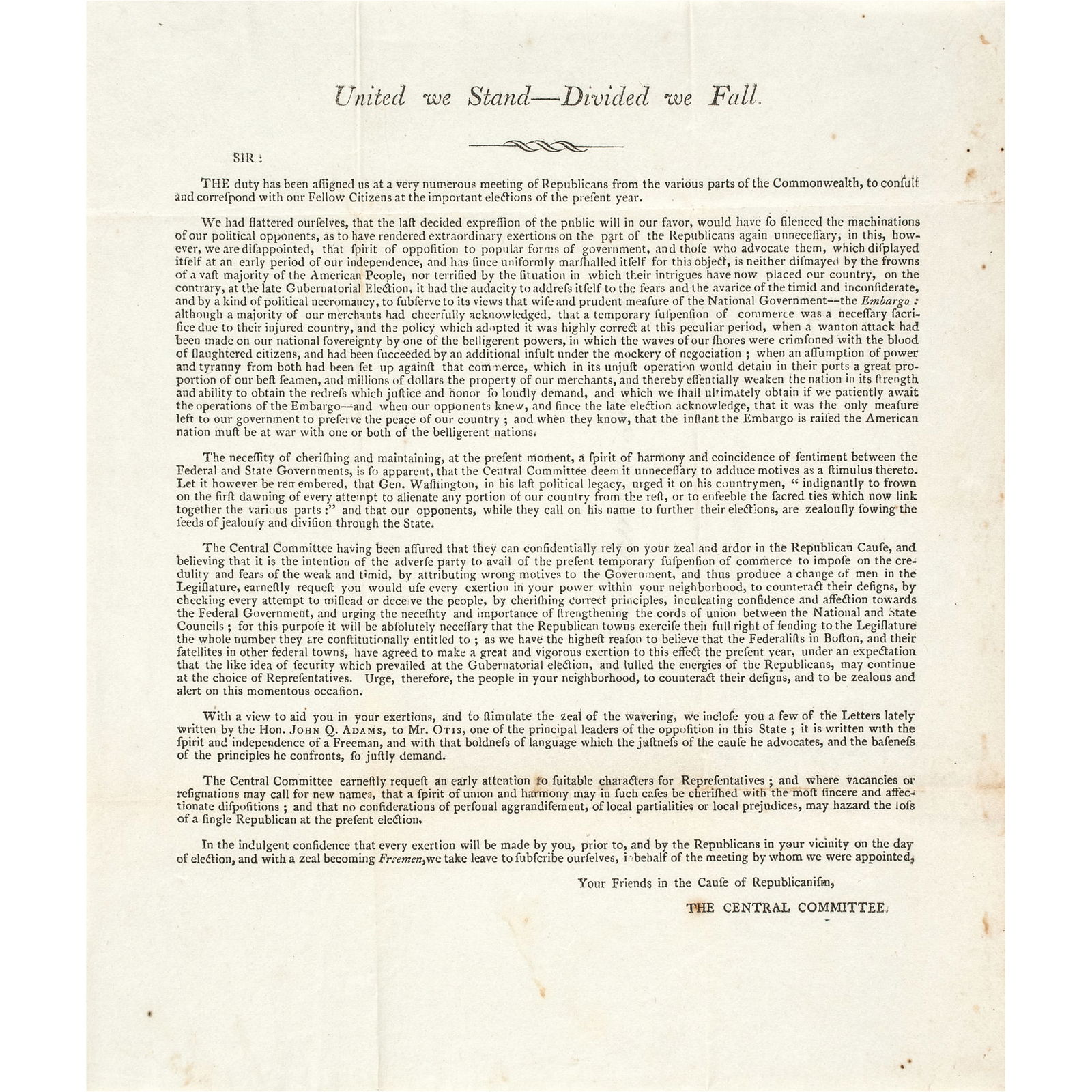 C1808 POLITICAL CIRCULAR DEMOCRATIC