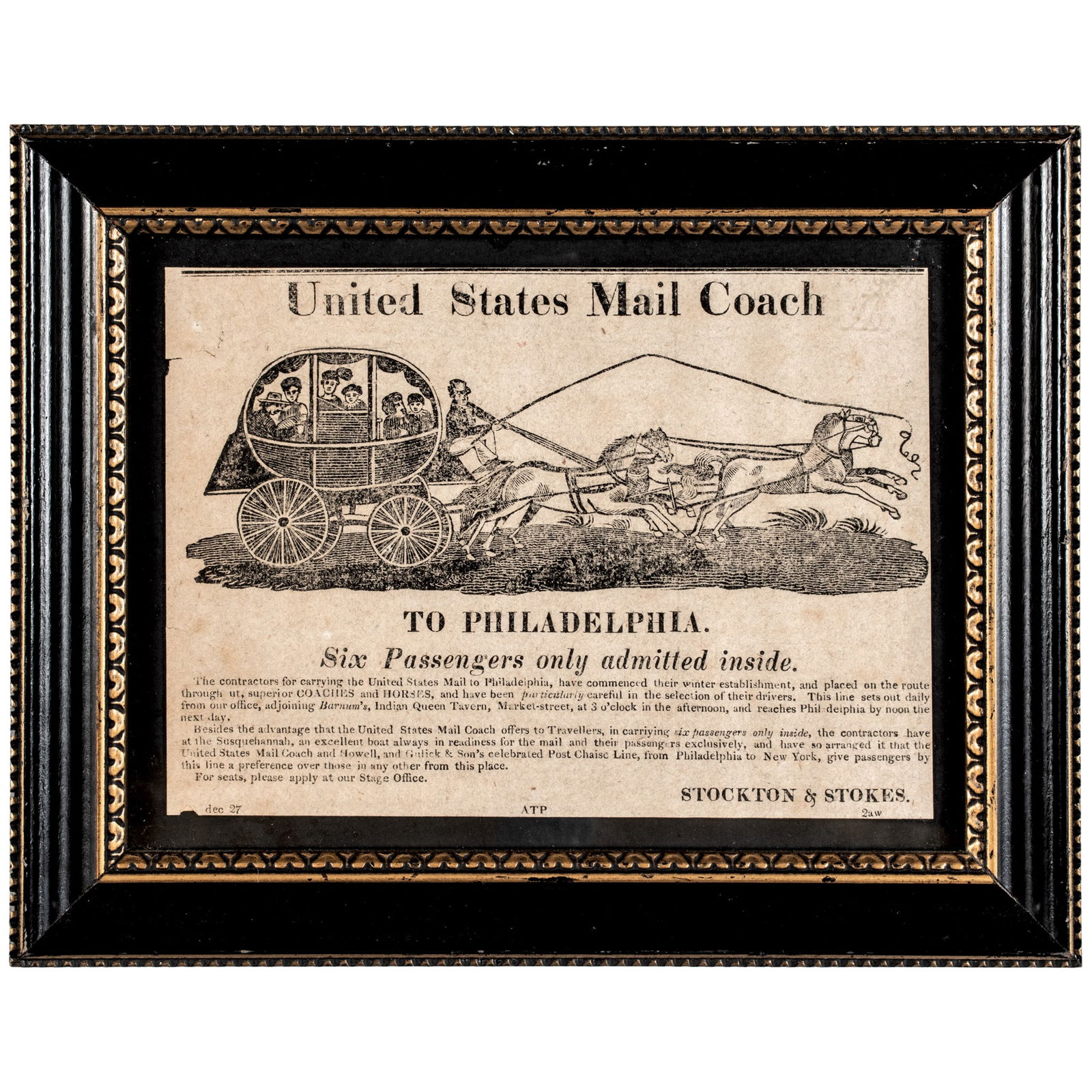 C1820 PRINTED ADVERTISEMENT HEADED,