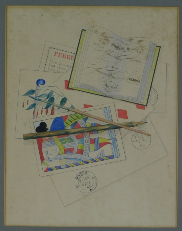 C.1863 TROMPE L'OEIL PLAYING CARD