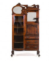 C.1890 QUARTERSAWN OAK LIONS H