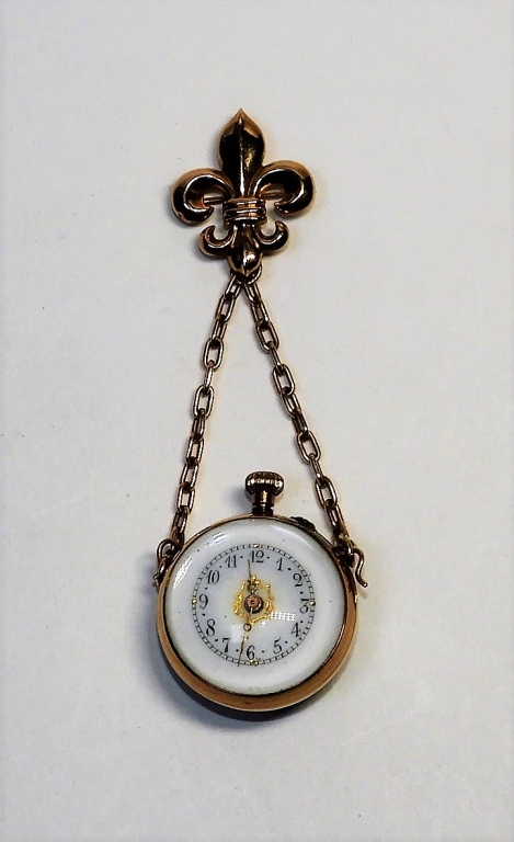 C.1900 FRENCH SKELETON LAPEL BROOCH
