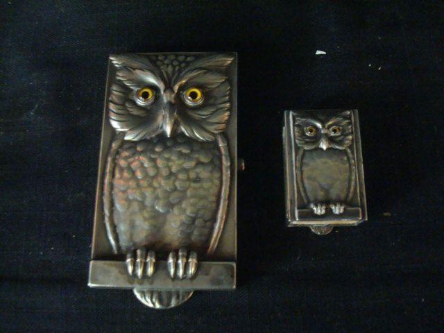 c.1910 Owl .900 Silver Cigarette