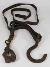 C.1915 BRASS LEATHER COME ALON