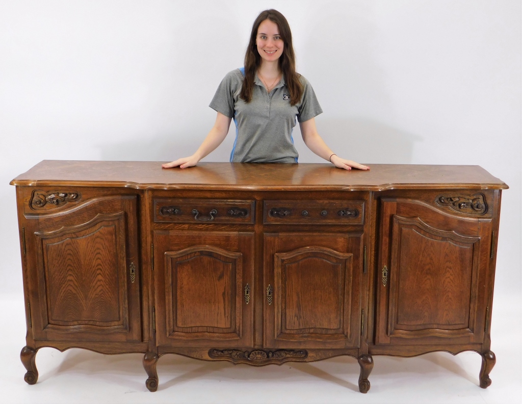 C.1930 FRENCH COUNTRY OAK CARVED