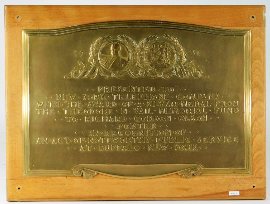 C.1931 VAIL MEMORIAL TELEPHONE