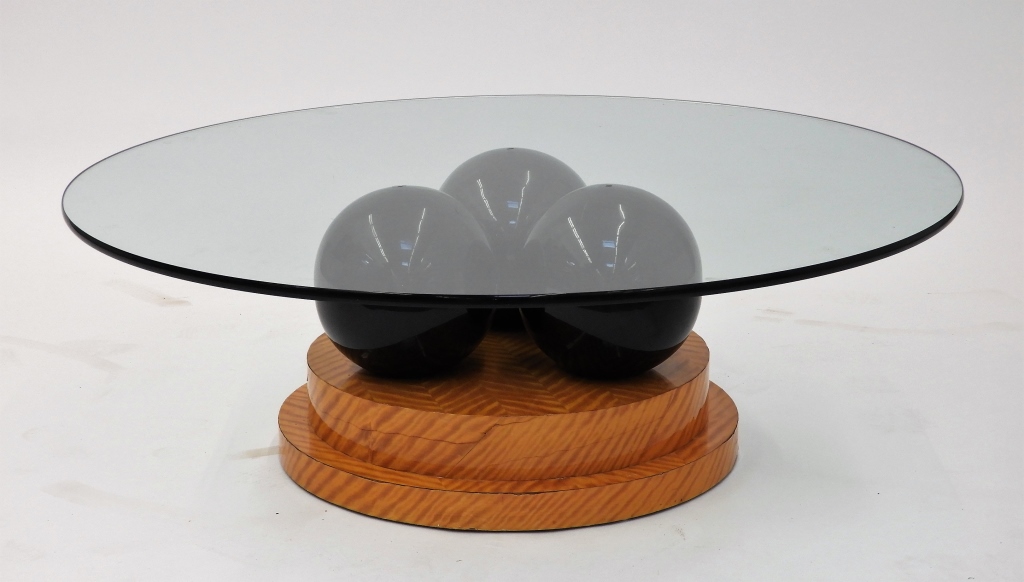 C.1970 HOLLYWOOD REGENCY SATIN WOOD