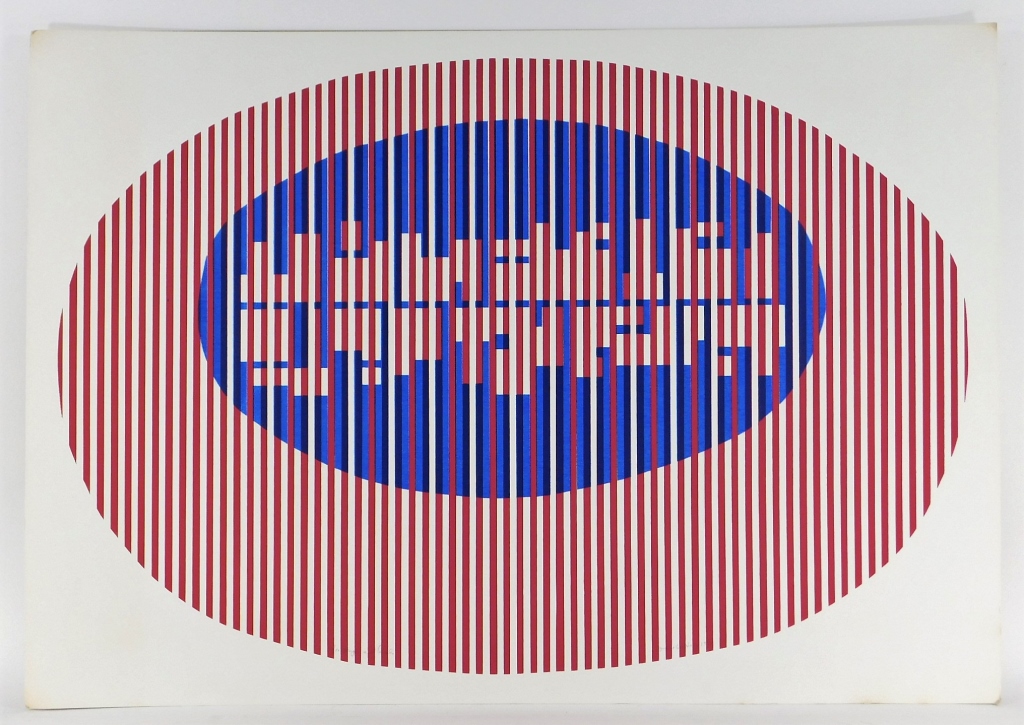 C.1971 MODERN OP ART ABSTRACT