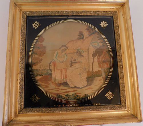 CA. 1800 PICTORIAL NEEDLEPOINT