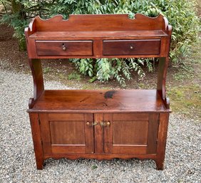 Ca. 1820 cherry stained pine bucket